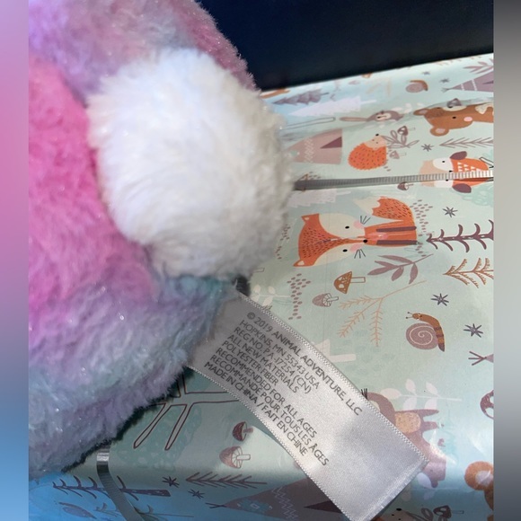 Animal Adventure 2019 Blue & Purple Tie Dyed BUNNY Rabbit plush stuff animal - Picture 5 of 8